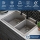 preview thumbnail 53 of 89, Karran Drop-In Quartz 33 in. 1-Hole 60/40 Double Bowl Kitchen Sink Kit