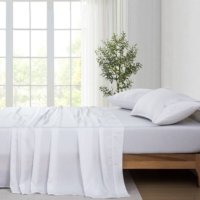 300TC Lyocell Sheet Set, Sateen Weave With Deep Pocket 16 Inch