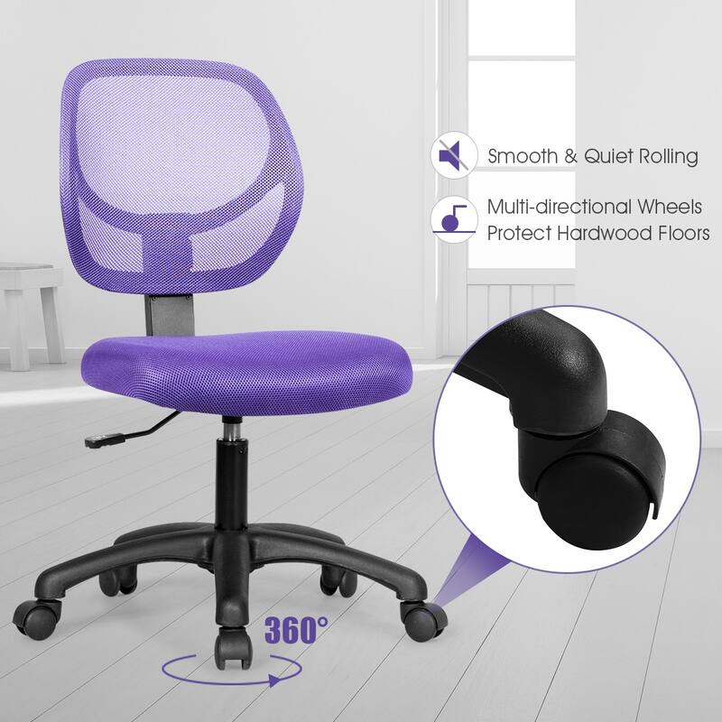 Costway Mesh Office Chair Low-Back Armless Computer Desk Chair