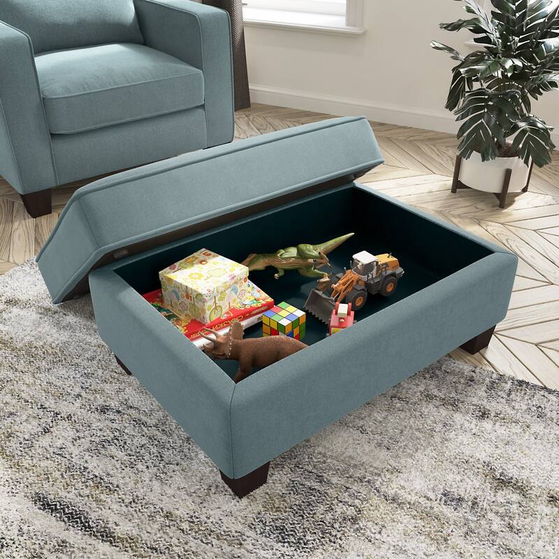 Bush Furniture Stockton Large Upholstered Storage Ottoman