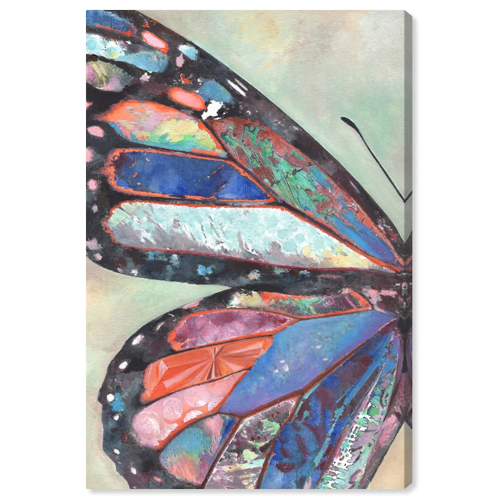 Art Remedy Butterfly Part I Gallery Wrapped Butterfly 1 Piece Canvas Wall Art