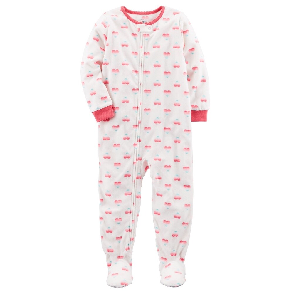carters baby girl fleece pajamas