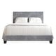 preview thumbnail 21 of 34, CraftPorch Corduroy 4-pieces Mid-Century Modern Grey Bed with Dark Grey Furniture Bedroom Set Grey - Full