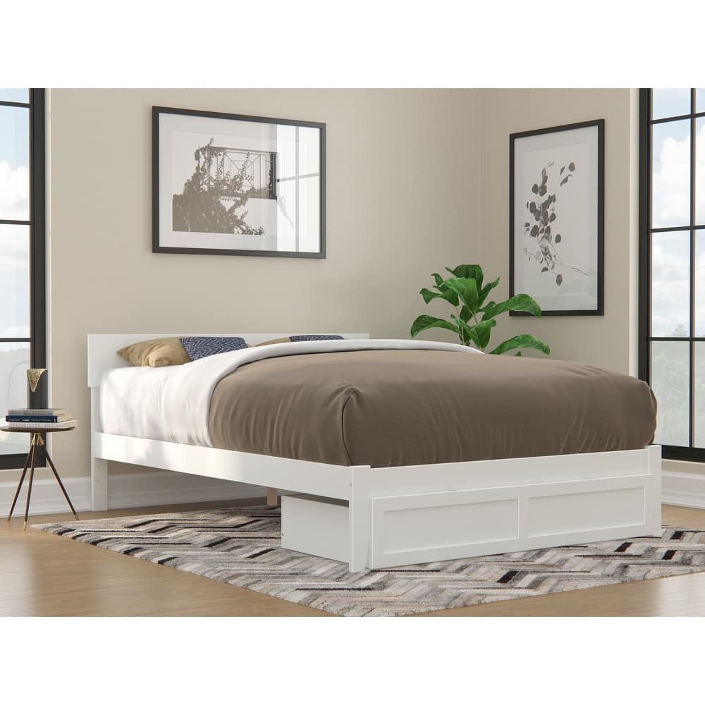 AFI Boston Platform Bed with Foot Drawer