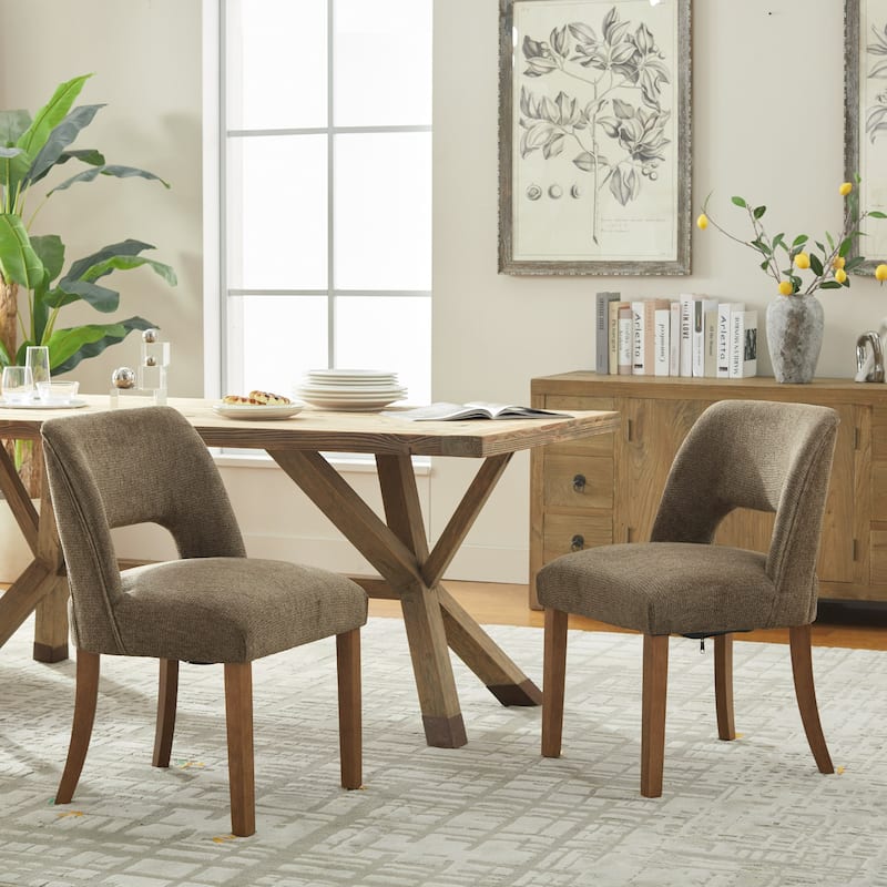 Wooden Dining Chairs Set of 2/4/6,Modern Fabric Upholstered Dining Room Chair Kitchen Chairs