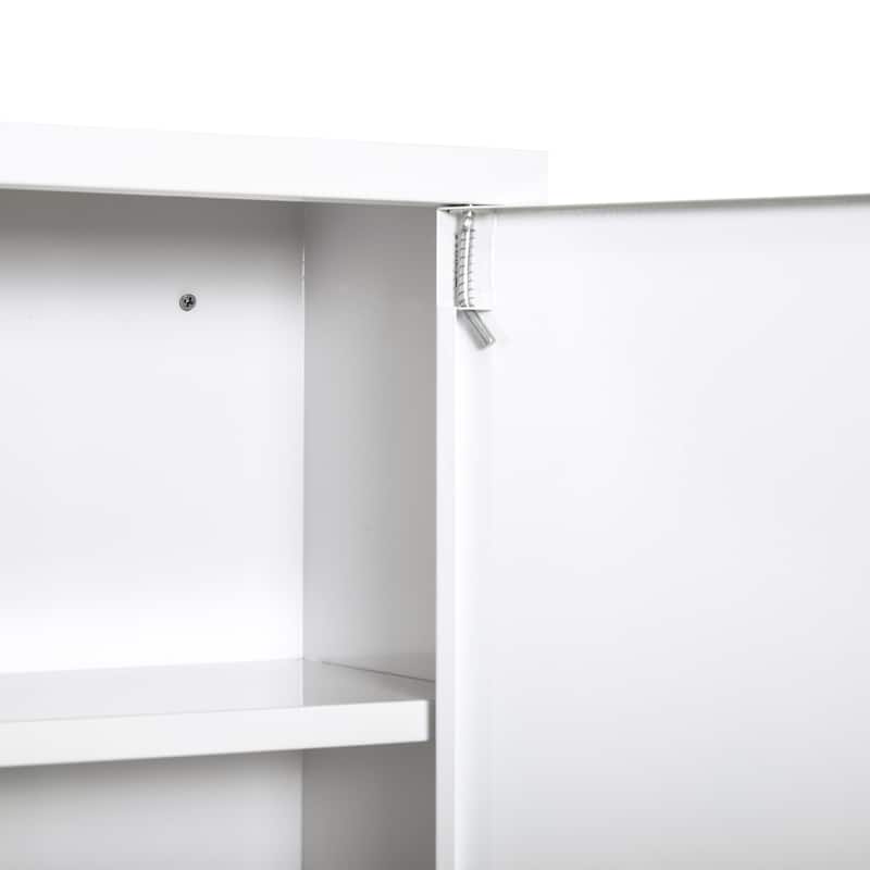 kleankin Steel Wall Mount Medicine Cabinet 3 Tier Emergency Box for Bathroom Kitchen