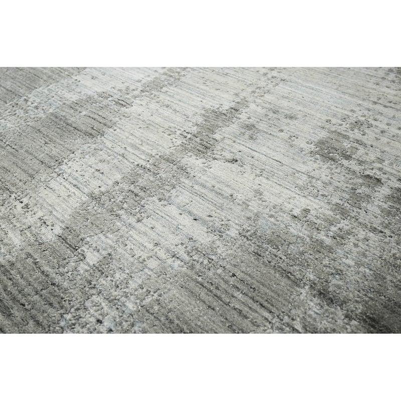 Hand Knotted 100% Wool Modern & Contemporary Oriental Area Rug Gray - 5' 1'' x 7' 10''