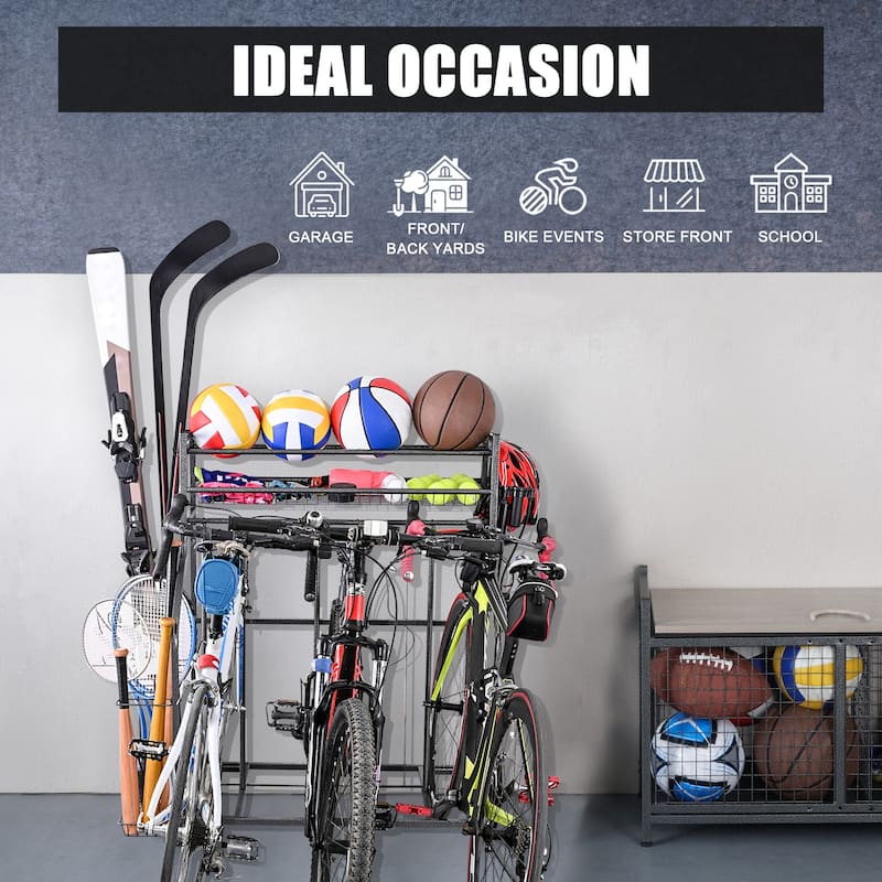 Mythinglogic Garage Bike Rack Baskets Collection Organizer Bike Storage Bike Rack Garage