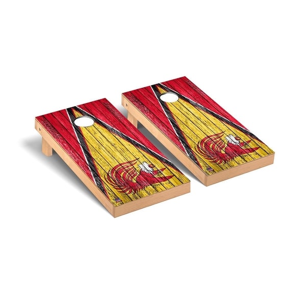 slide 2 of 5, Jacksonville State University JSU Gamecocks Triangle Cornhole Board Set