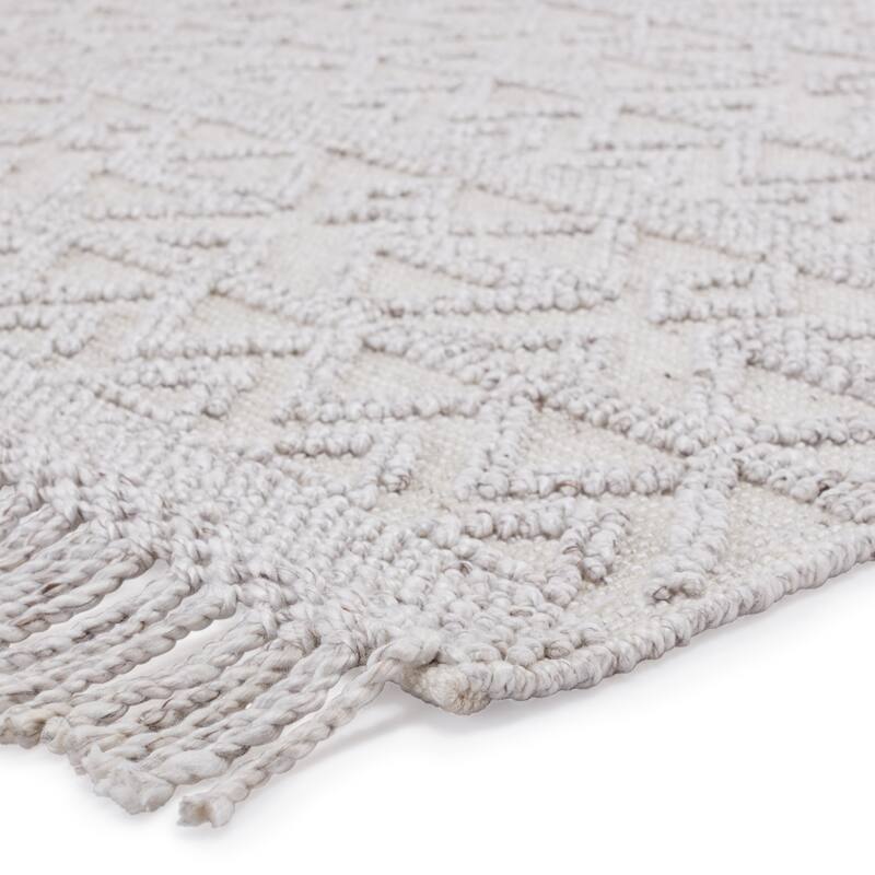 Delineate Indoor/ Outdoor Geometric Ivory/ Light Gray Area Rug