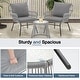preview thumbnail 23 of 52, EROMMY 3-Piece Patio Conversation Set with Glass Table & 2 Armchairs, Seat Cushions