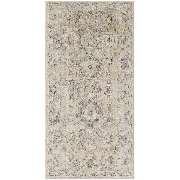 slide 2 of 2, Nourison Oushak Home Indoor Persian Area Rug 2' x 4' - Cream