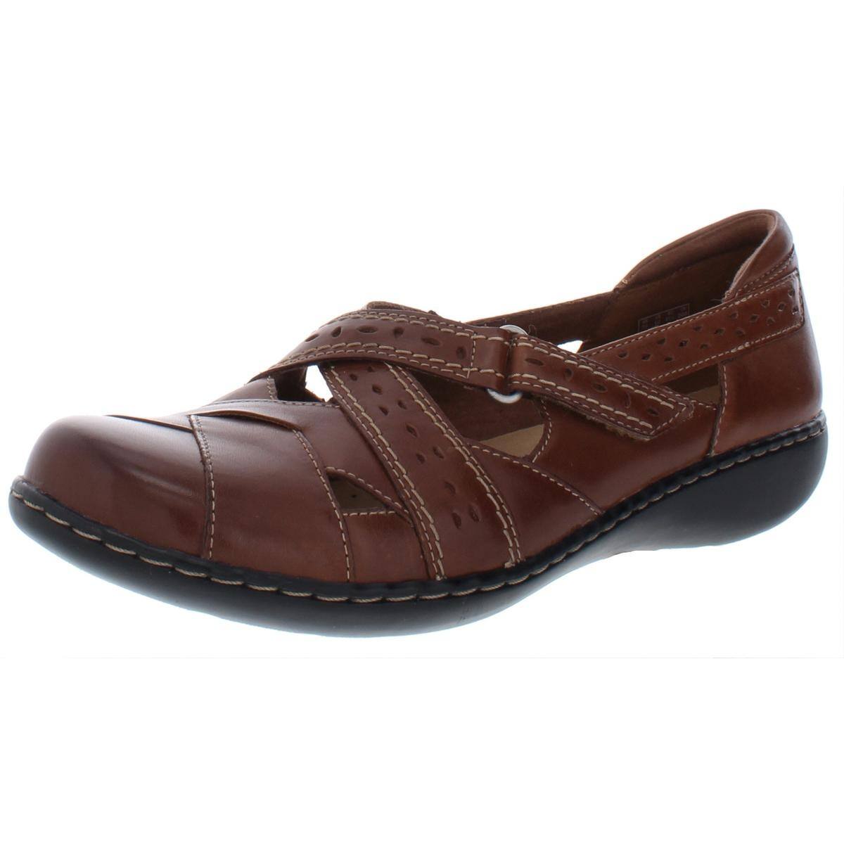 clarks leather flats