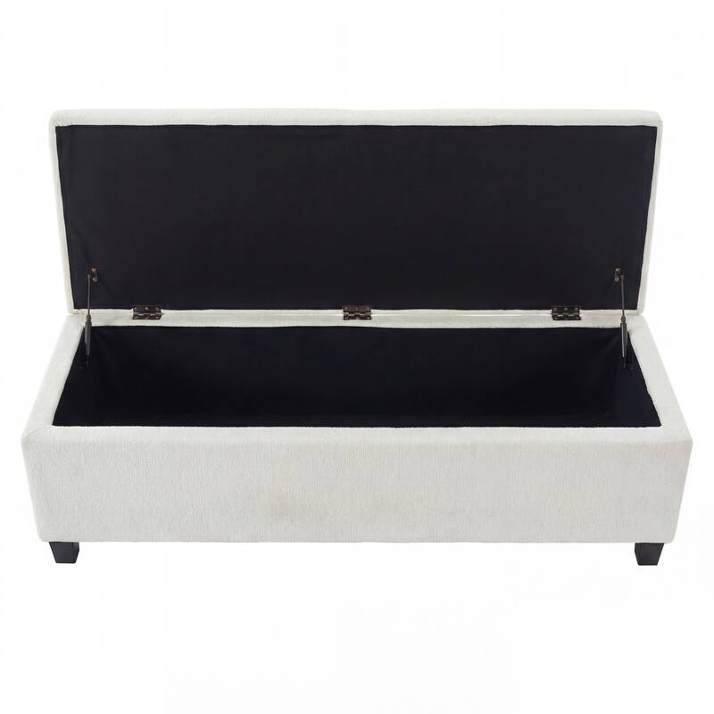 Linfield Boucle Upholstered Storage Ottoman Bench by Christopher Knight Home