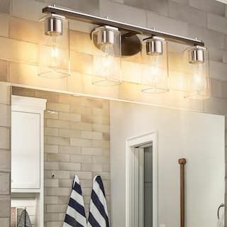 4-Light Wall Sconces Bathroom Vanity Light Over Mirror