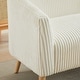preview thumbnail 32 of 31, 50.78" Modern Loveseat Couch Sofa, Corduroy Fabric Upholstered 2-Seat Sofa, Loveseat with Wooden Walnut Legs