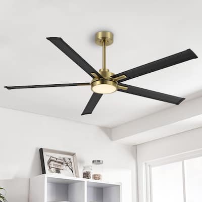 MLiAN 60 In. 5 Aluminium Blades Indoor LED Ceiling Fan with Remote, Smart Ceiling Fan - 60"