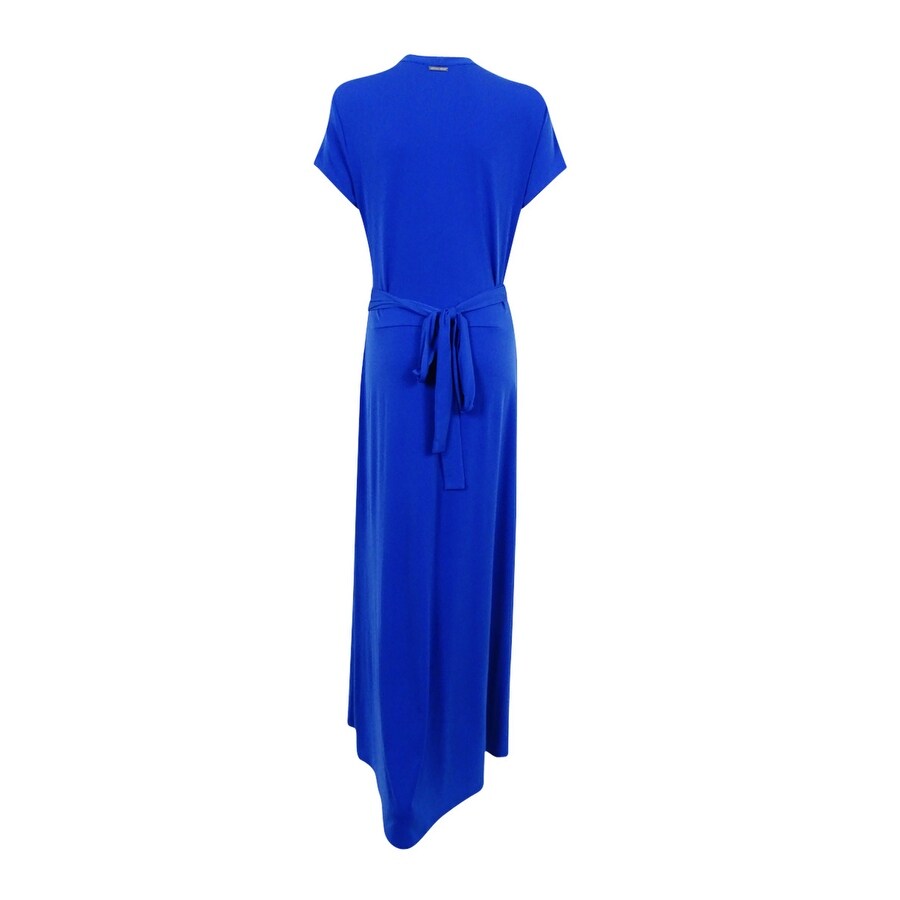 michael michael kors high low faux wrap dress