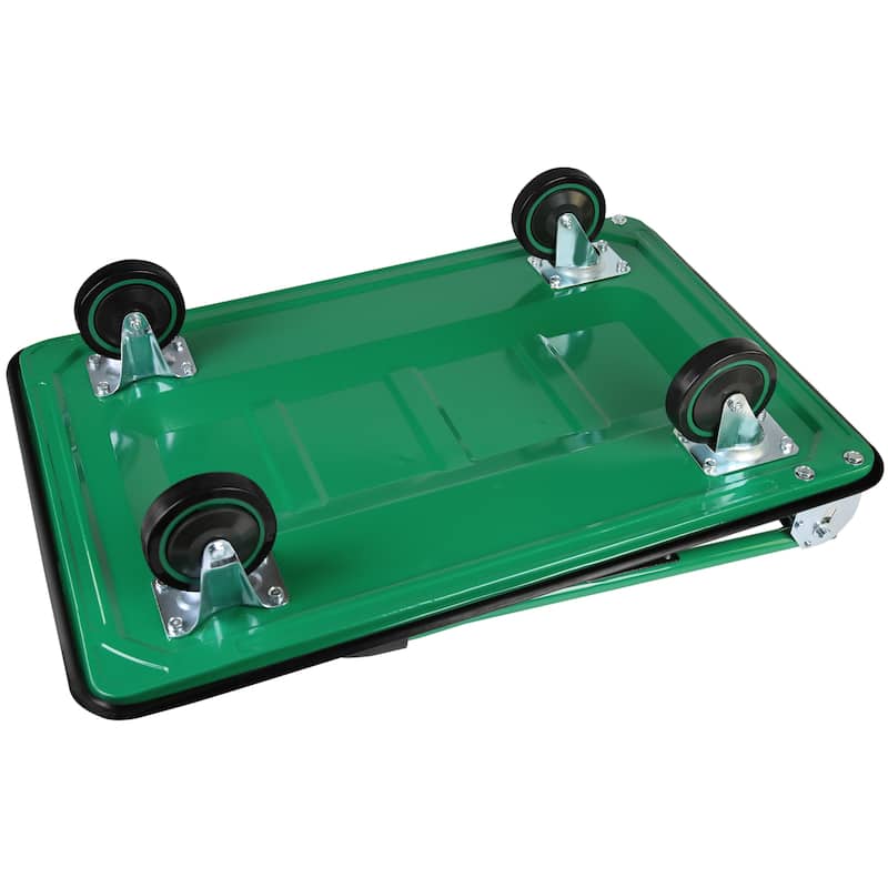 Platform Hand Truck Large Foldable Dolly Cart 360 Degree Swivel Wheels - Weight Capacity:660lbs