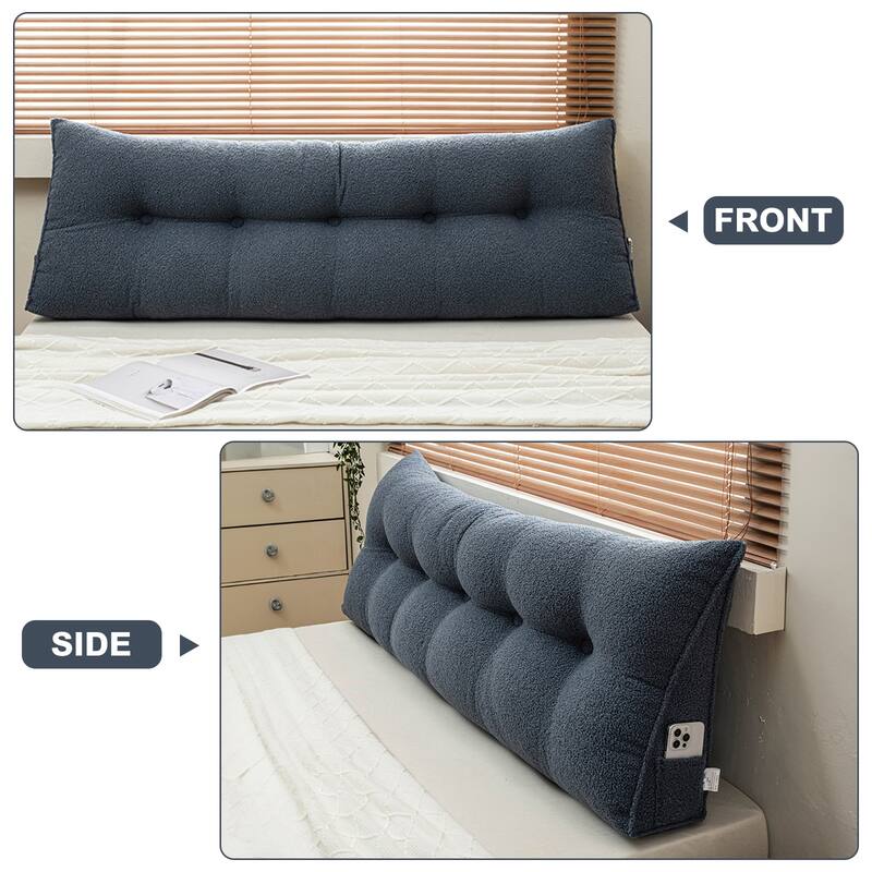 Triangular Bed Rest Wedge Headboard Pillow Back Support Reading Pillow