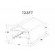 preview thumbnail 9 of 7, 7 ft. W x 8 ft. D x 7.5 ft. H Steel Portable Carport