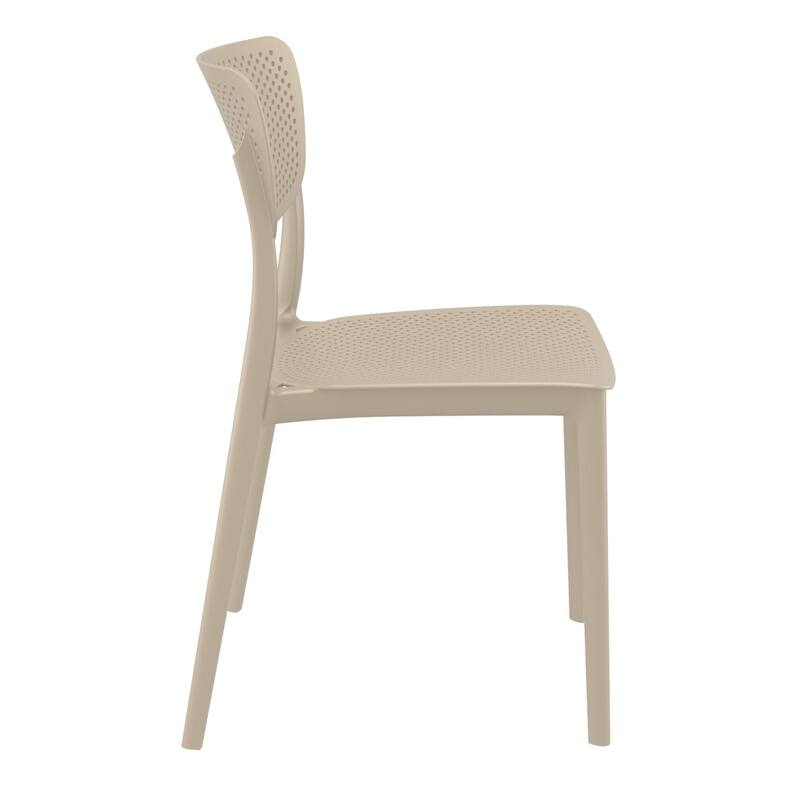 33" Taupe Brown Stackable Patio Dining Chair