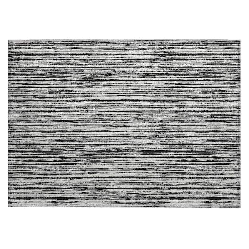 Machine Washable Indoor/ Outdoor Chantille Contemporary Stripes Rug
