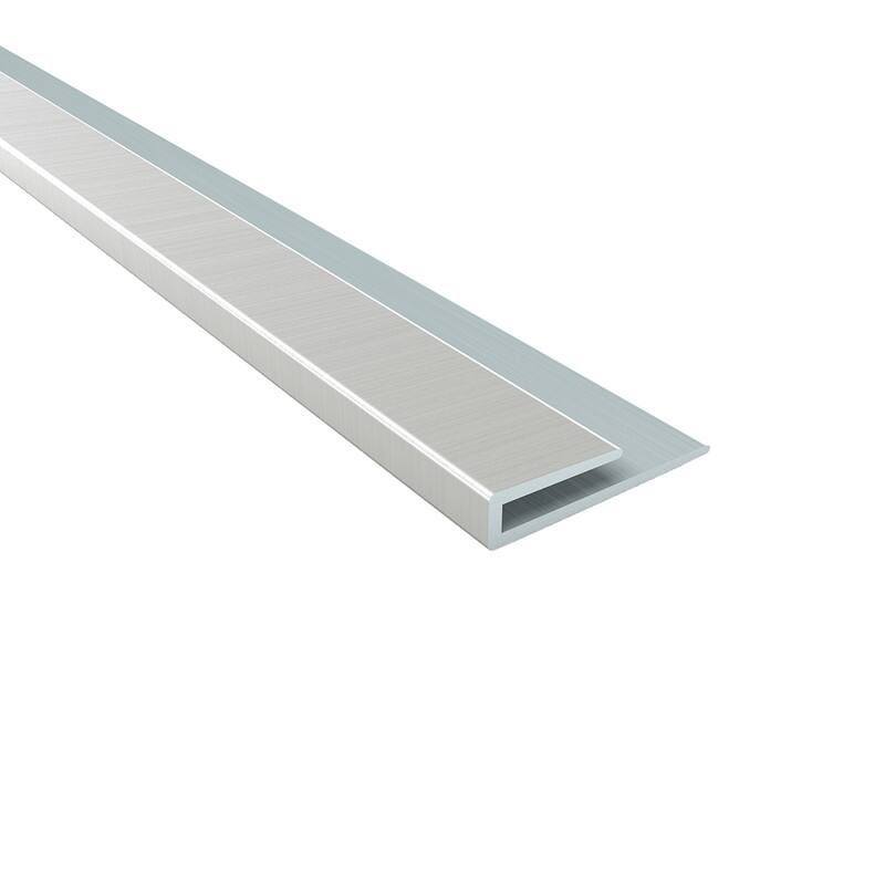 FASÄDE 47 in. Decorative Vinyl Large Profile J Trim Brushed Nickel (5 Pack) - 5 Pack