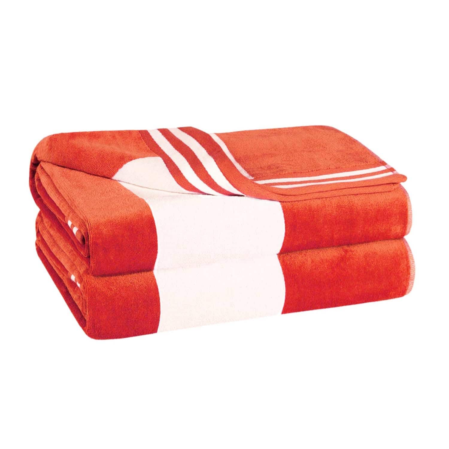 Cabana Stripe Oversized Cotton Beach 2 Piece Towel Set by - Picture 17 of 54