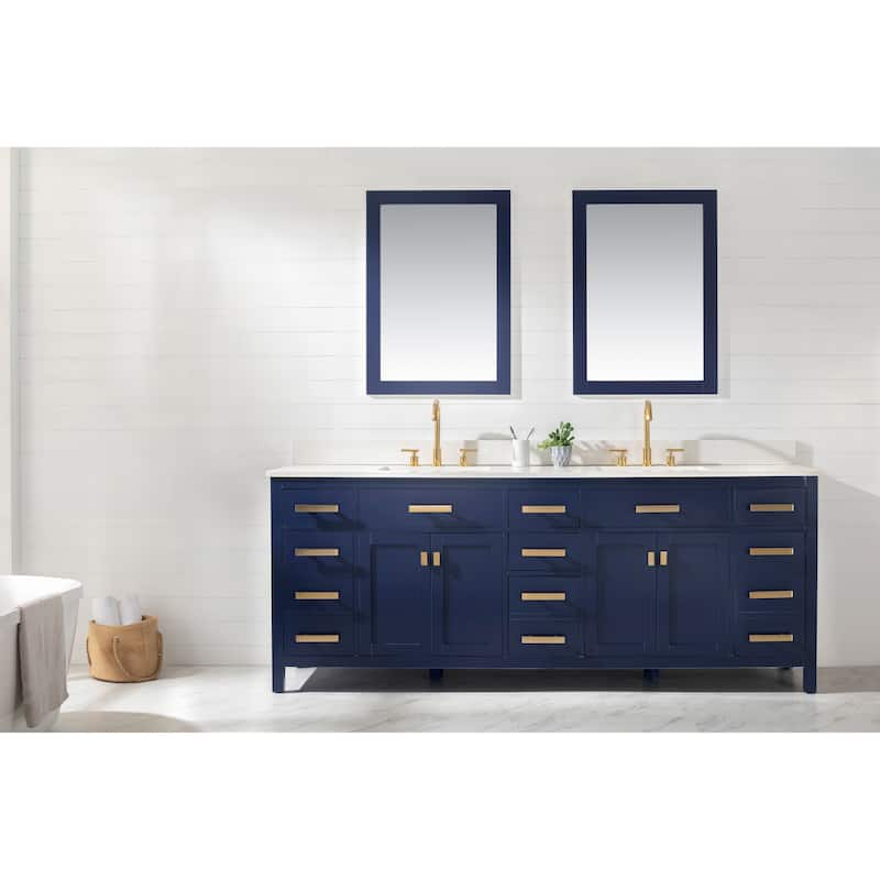Valentino 84" Double Vanity in Blue