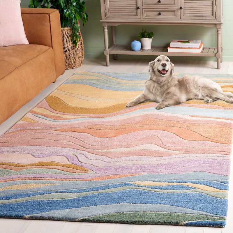 SAFAVIEH Handmade Rodeo Drive Bjarndis Mid-Century Modern Wool Rug
