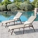 preview thumbnail 7 of 72, Outdoor Patio Lounger Aluminum Adjustable Chaise Lounge Chairs with Arms (Set of 2/4) - See Picture