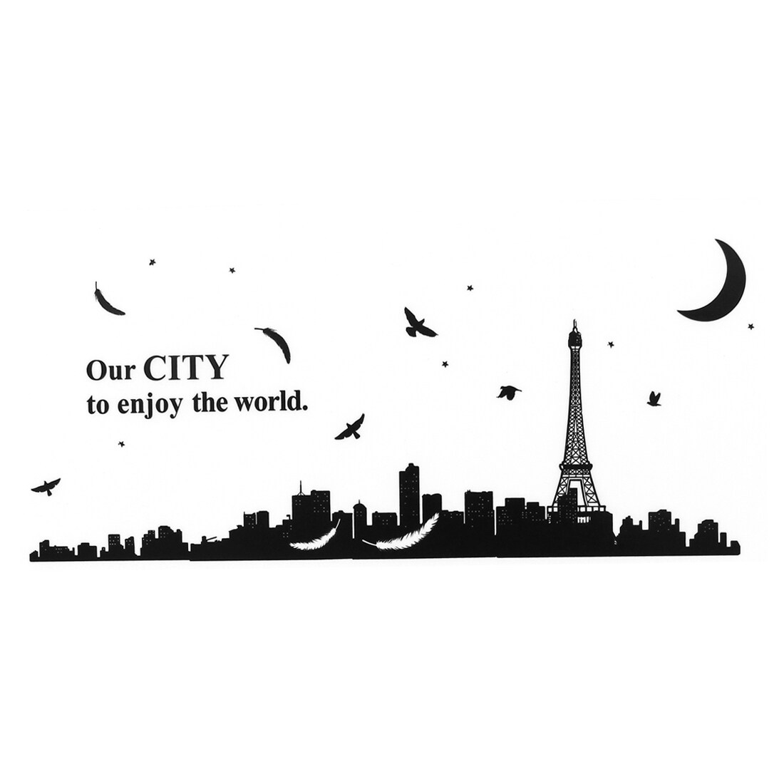 Shop Paris Life Scene Pattern Home Office Bar Pvc Wall Decor