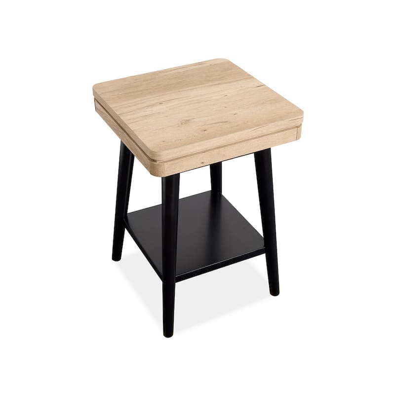 Magnussen Home Fletcher Driftwood Square Accent Table - 18''W x 18''D x 26''H