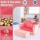preview thumbnail 9 of 7, Gymax Kids Double Sofa Velvet Upholstered Sofa Couch w/Footstool &
