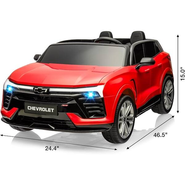 dimension image slide 5 of 6, 24V Kids Ride on Car 2 Seater, Licensed Chevrolet Blazer Battery Powered Electric Vehicles Car