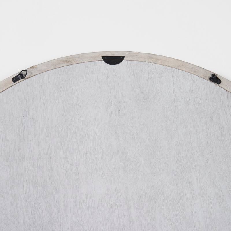 Gambit Solid Wood Frame Large Round Mirror - 46" x 46"