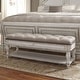 preview thumbnail 8 of 6, Magnolia Manor Antique White Weathered Bark Bed Bench