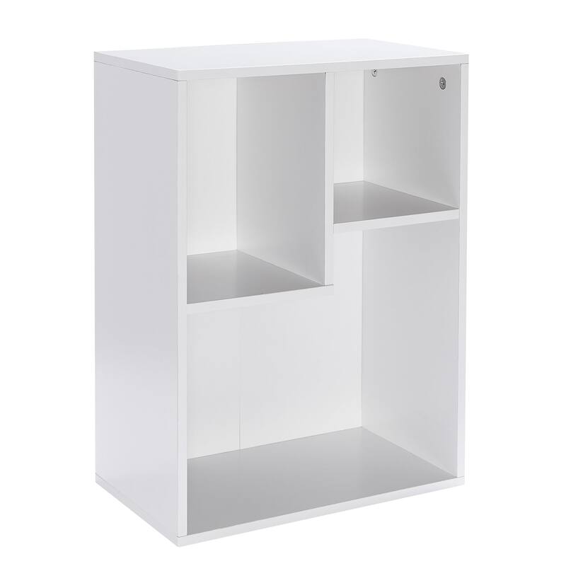 Bookshelves and Bookcases Set of 2, Floor Standing 3 Tier Display Storage Shelves, Small Bookcase for Home Office, Living Room