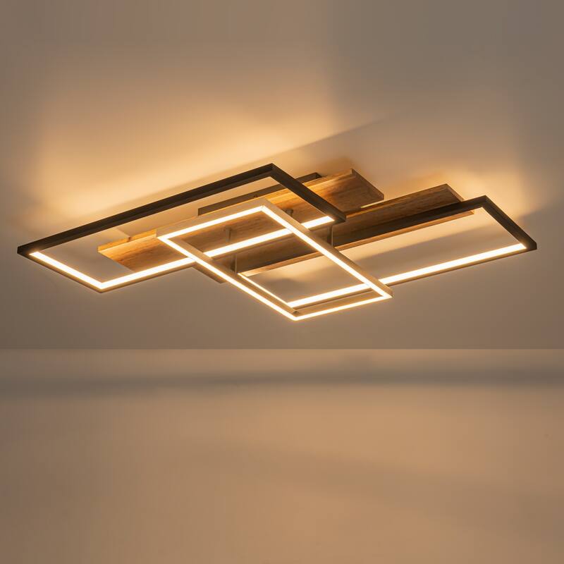 Dual Frame Rectangular Integrated LED Flush Mount Ceiling Light - Dia.40.55-in