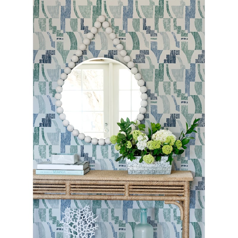 NuWallpaper Cool Multi Lenny Geometric Peel & Stick Wallpaper