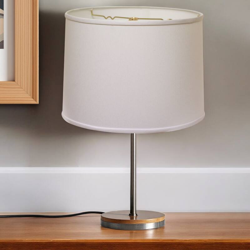 HomeRoots White No Slub Innsbruck Drum Lamp Shade - 13" L x 13" W x 9.5" H