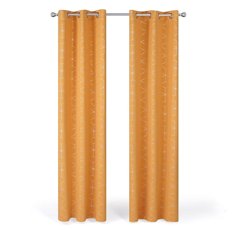 Deconovo Decorative Silver Diamond Curtains (2 Panel)