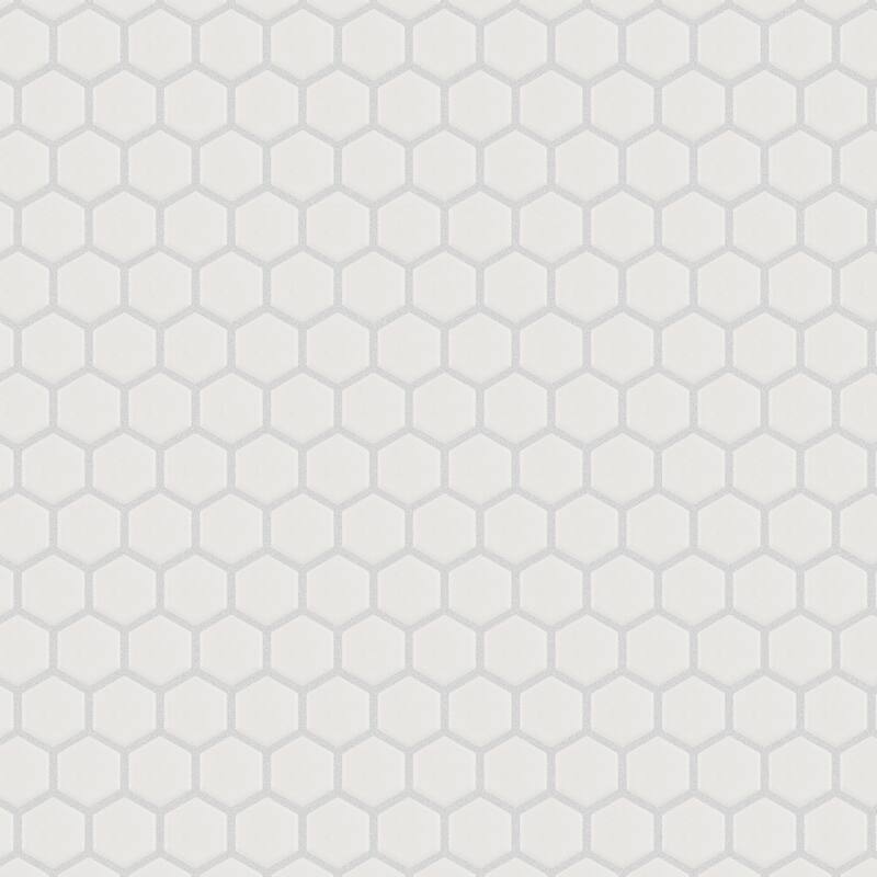 Merola Tile Gotham 1" Hex White 10-1/4" x 11-7/8" Porcelain Floor and Wall Tile