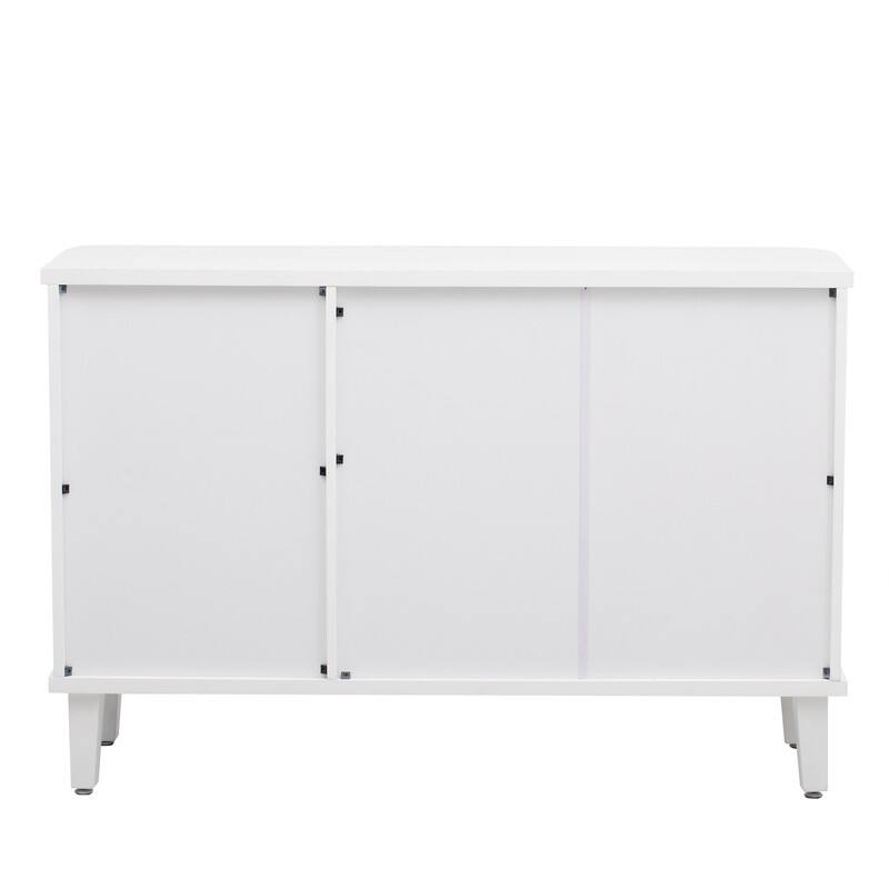 Buffet Cabinet with Storage, Accent Storage Cabinet with 3 Fir Doors, Kitchen Storage Cabinet Sideboard with Adjustable Shelves
