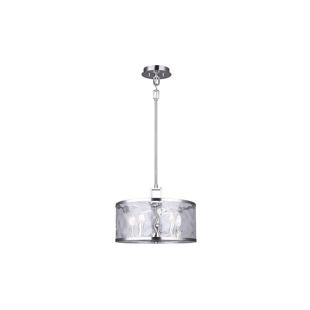 Canarm ICH677A0516  Cala Single Light 16" Wide Drum Chandelier (Brushed Nickel) - Chandeliers For Bedrooms by Overstock.com