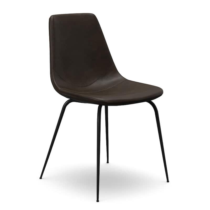 Malcolm Vegan Leather Side Chairs Black Legs (Set of 2)