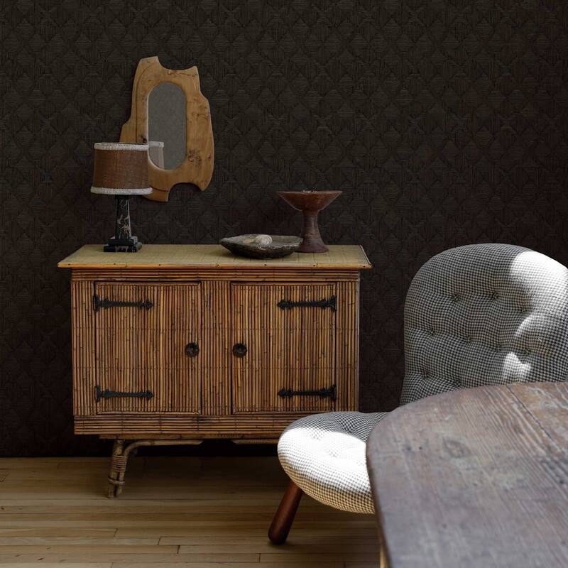 Tempaper Hoffmann Faux Sisal Textured Peel and Stick Wallpaper by Jeremiah Brent