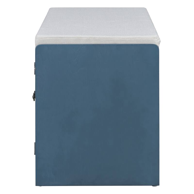 Rustic Storage Bench Multifunctional Wood Entryway Shoe Bench