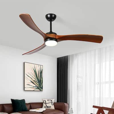 52" 3 Leaf Ceiling Fan Light with DC Inverter Motor and Remote Control